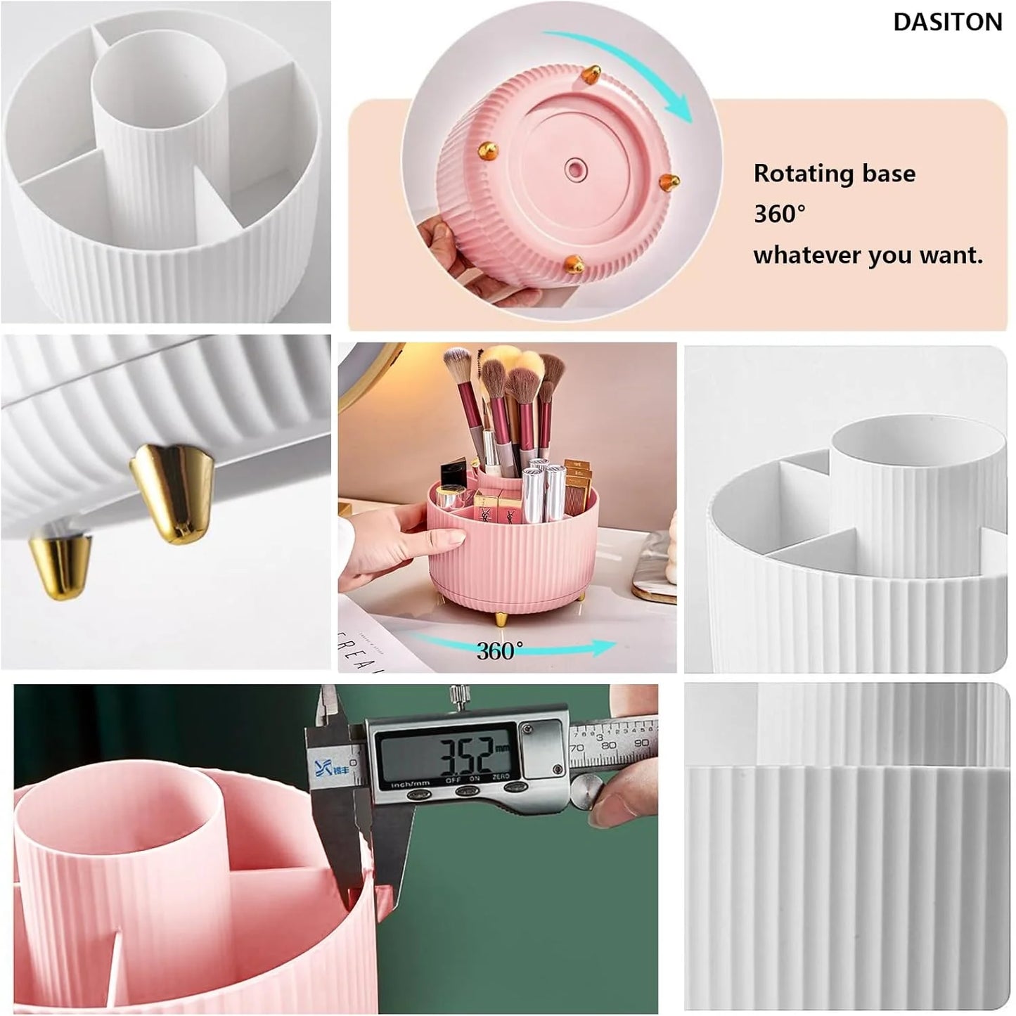 Organisateur de cosmétiques rotatif – design épuré