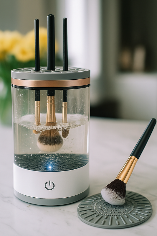 Makeup brush cleaning machine